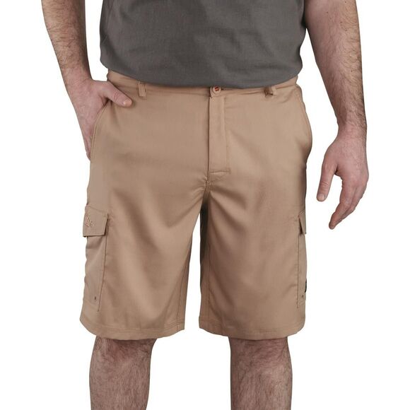 Salt Life Men's Hybrid SLX-QD Performance 10" Cargo Shorts Taupe Beige 30 - Picture 1 of 10